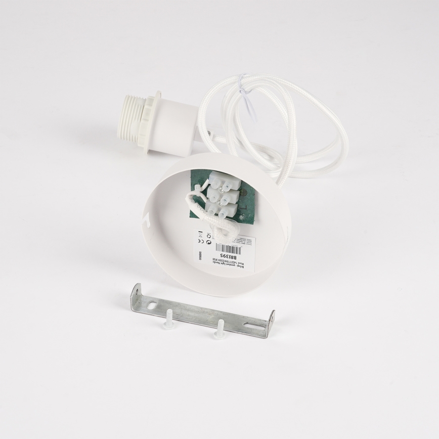 Brilagi - Lustre suspenso por cabo NORDIC WAVE 1xE27/15W/230V Ø 32 cm linho/branco