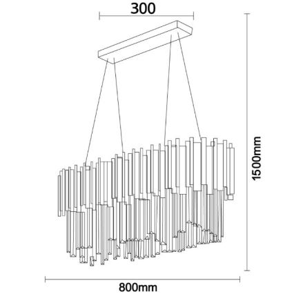 Brilagi - Lustre suspenso por cabo PLAZA 10xE14/40W/230V