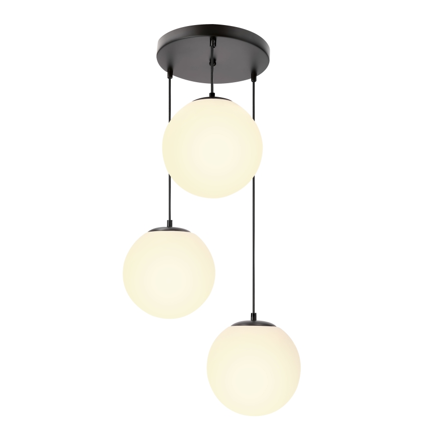 BRILAGI - Lustre suspenso por cabo POLOS 3xE27/40W/230V Ø 42 cm preto