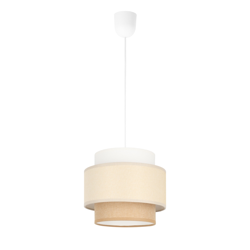 Brilagi - Lustre suspenso por cabo RESNA 1xE27/60W/230V diâmetro 20 cm creme/bege