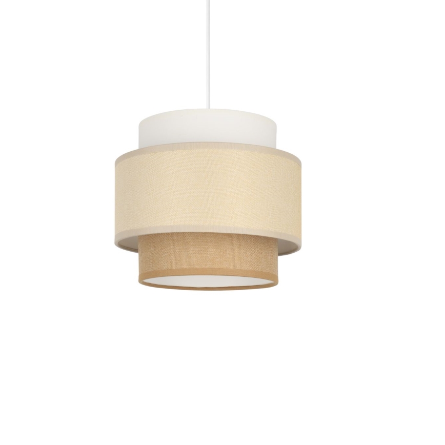 Brilagi - Lustre suspenso por cabo RESNA 1xE27/60W/230V diâmetro 20 cm creme/bege