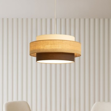 Brilagi - Lustre suspenso por cabo RESNA 1xE27/60W/230V Ø 40 cm bege/preto