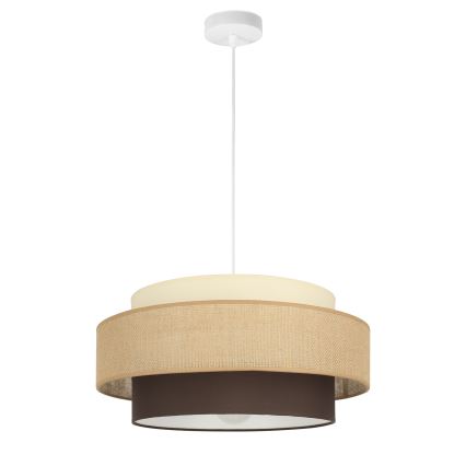 Brilagi - Lustre suspenso por cabo RESNA 1xE27/60W/230V Ø 40 cm bege/preto