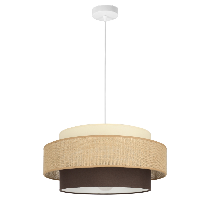 Brilagi - Lustre suspenso por cabo RESNA 1xE27/60W/230V Ø 40 cm bege/preto