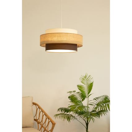 Brilagi - Lustre suspenso por cabo RESNA 1xE27/60W/230V Ø 40 cm bege/preto