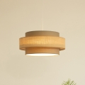 Brilagi - Lustre suspenso por cabo RESNA 1xE27/60W/230V Ø 40 cm castanho/bege