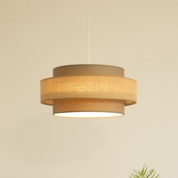 Brilagi - Lustre suspenso por cabo RESNA 1xE27/60W/230V Ø 40 cm castanho/bege