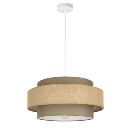 Brilagi - Lustre suspenso por cabo RESNA 1xE27/60W/230V Ø 40 cm castanho/bege