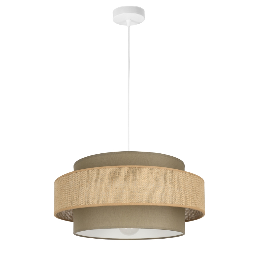 Brilagi - Lustre suspenso por cabo RESNA 1xE27/60W/230V Ø 40 cm castanho/bege
