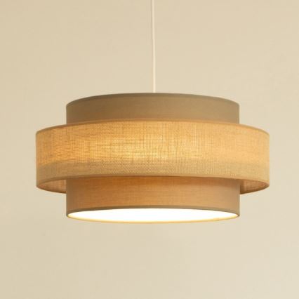 Brilagi - Lustre suspenso por cabo RESNA 1xE27/60W/230V Ø 40 cm castanho/bege