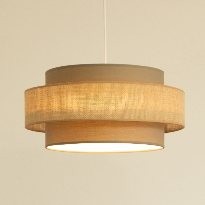 Brilagi - Lustre suspenso por cabo RESNA 1xE27/60W/230V Ø 40 cm castanho/bege