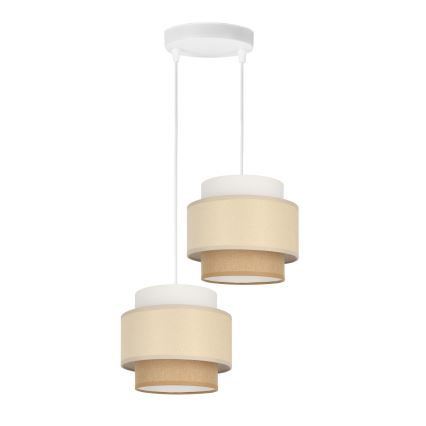 Brilagi - Lustre suspenso por cabo RESNA 2xE27/60W/230V Ø 30 cm creme/bege