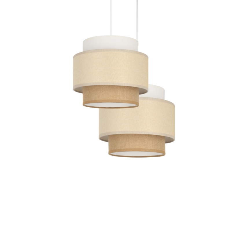 Brilagi - Lustre suspenso por cabo RESNA 2xE27/60W/230V Ø 30 cm creme/bege