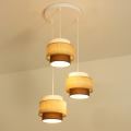 Brilagi - Lustre suspenso por cabo RESNA 3xE27/60W/230V Ø 45 cm bege/preto