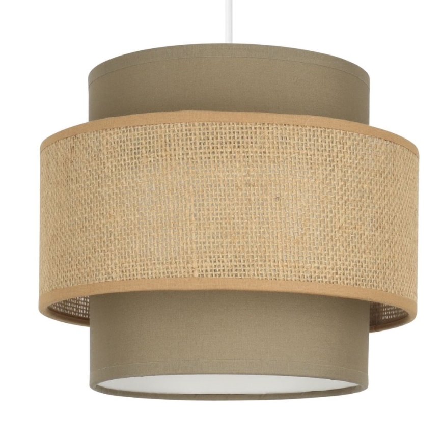 Brilagi - Lustre suspenso por cabo RESNA 3xE27/60W/230V Ø 45 cm castanho/bege