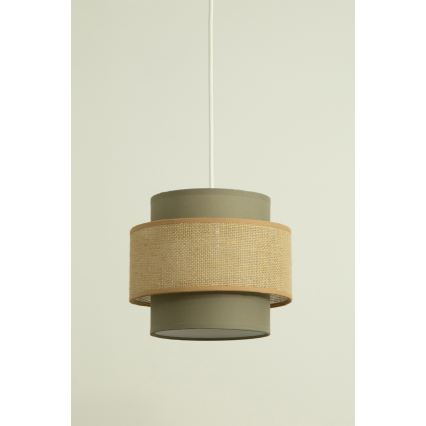 Brilagi - Lustre suspenso por cabo RESNA 3xE27/60W/230V Ø 45 cm castanho/bege