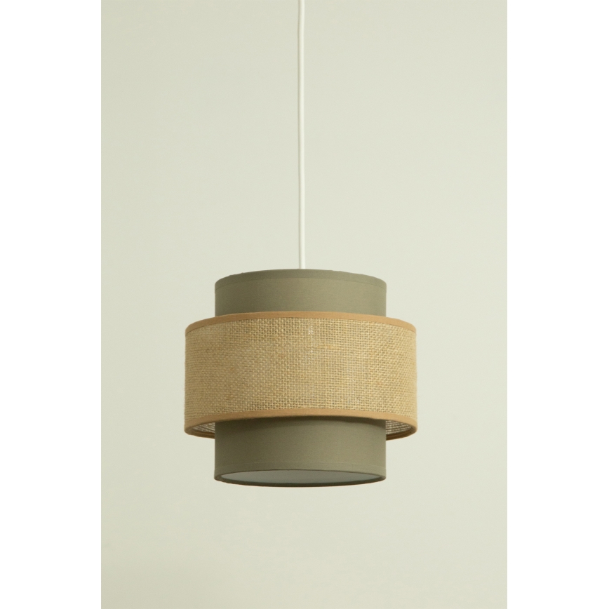 Brilagi - Lustre suspenso por cabo RESNA 3xE27/60W/230V Ø 45 cm castanho/bege