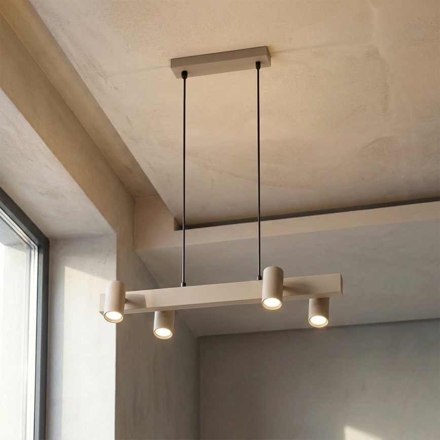 Brilagi - Lustre suspenso por cabo SELE 4xGU10/30W/230V bege
