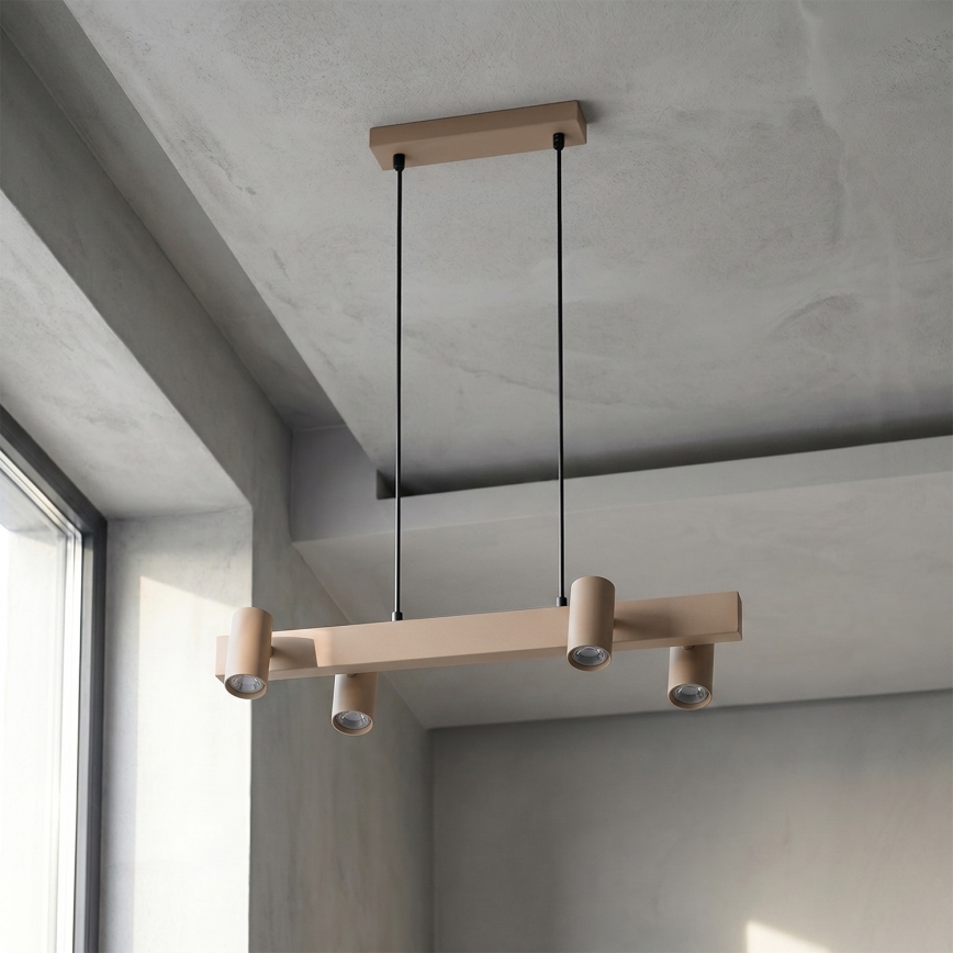 Brilagi - Lustre suspenso por cabo SELE 4xGU10/30W/230V bege