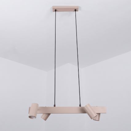 Brilagi - Lustre suspenso por cabo SELE 4xGU10/30W/230V bege