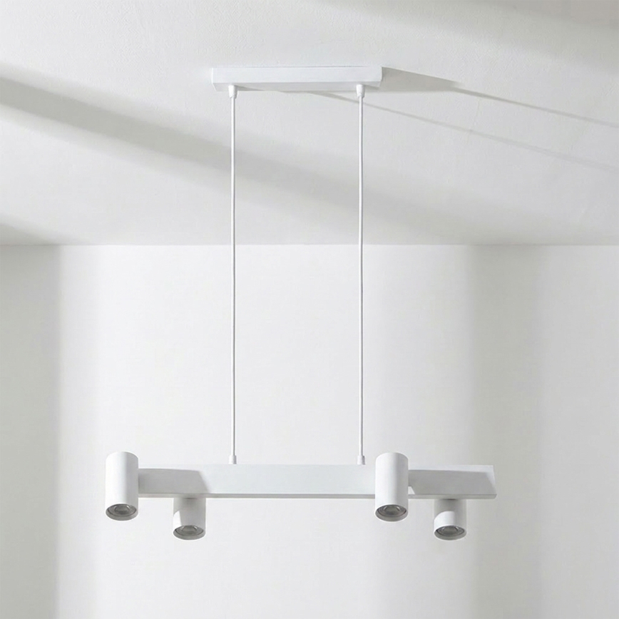 Brilagi - Lustre suspenso por cabo SELE 4xGU10/30W/230V branco