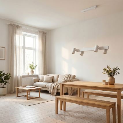 Brilagi - Lustre suspenso por cabo SELE 4xGU10/30W/230V branco