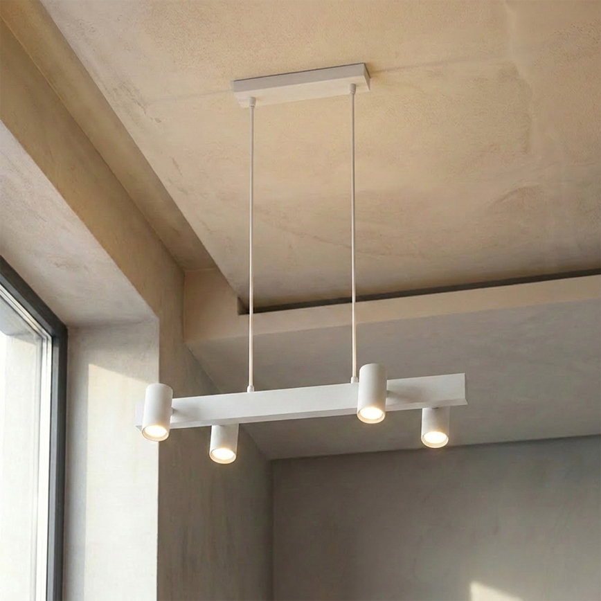Brilagi - Lustre suspenso por cabo SELE 4xGU10/30W/230V branco