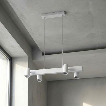 Brilagi - Lustre suspenso por cabo SELE 4xGU10/30W/230V branco