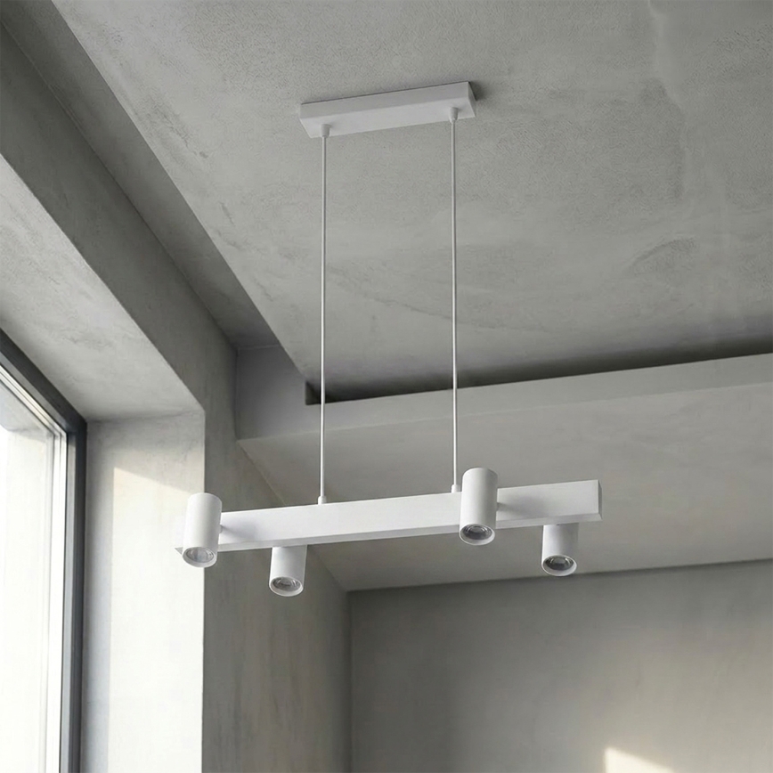 Brilagi - Lustre suspenso por cabo SELE 4xGU10/30W/230V branco