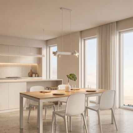 Brilagi - Lustre suspenso por cabo SELE 4xGU10/30W/230V branco
