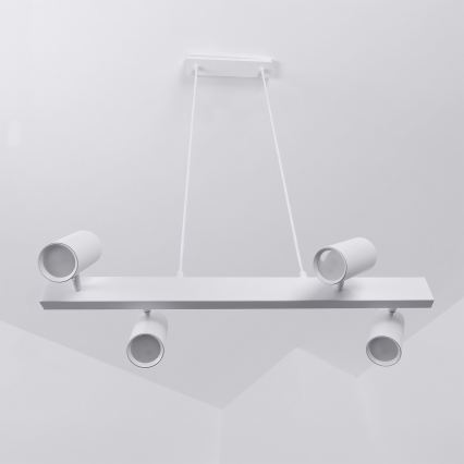 Brilagi - Lustre suspenso por cabo SELE 4xGU10/30W/230V branco