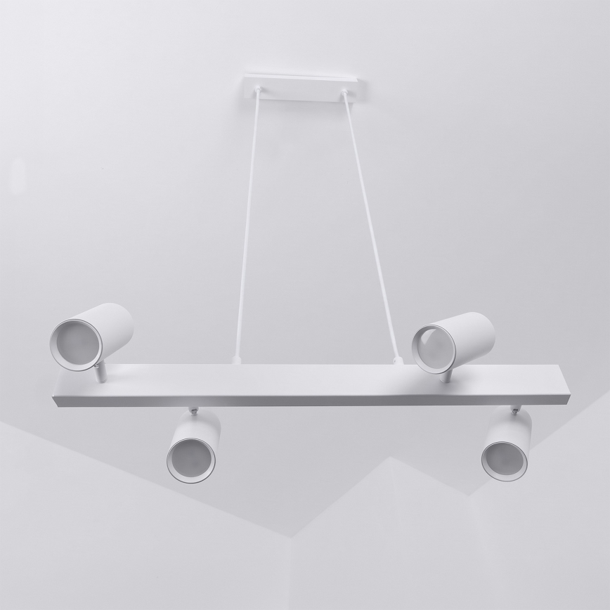 Brilagi - Lustre suspenso por cabo SELE 4xGU10/30W/230V branco