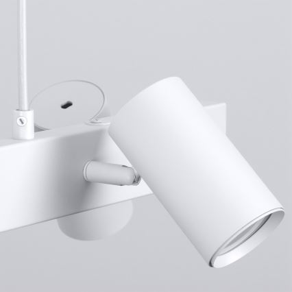 Brilagi - Lustre suspenso por cabo SELE 4xGU10/30W/230V branco