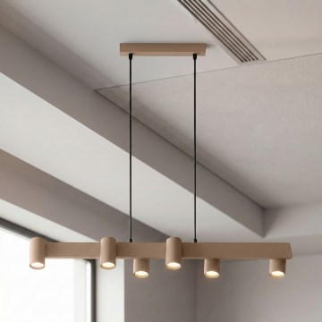 Brilagi - Lustre suspenso por cabo SELE 6xGU10/30W/230V bege