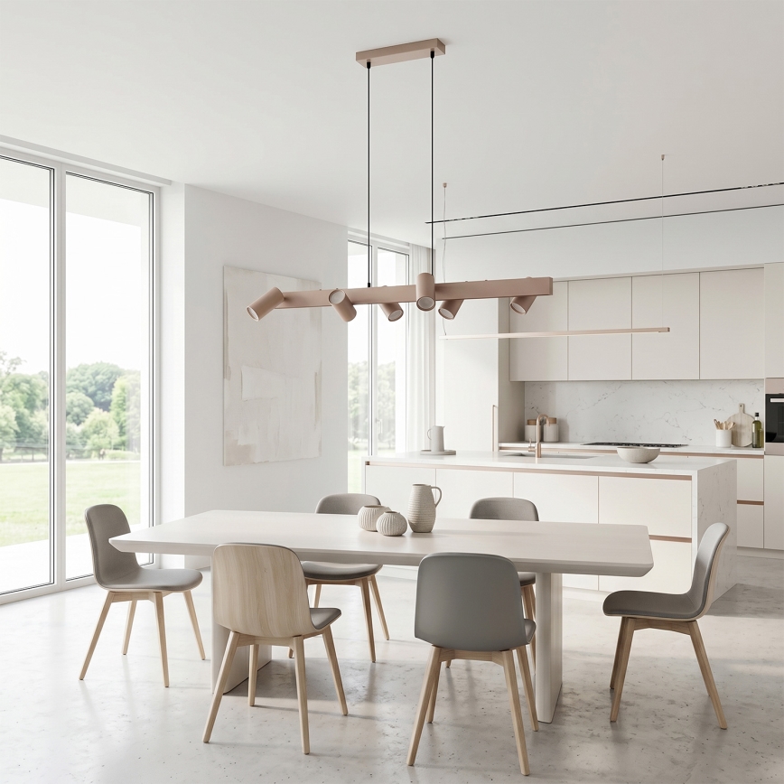 Brilagi - Lustre suspenso por cabo SELE 6xGU10/30W/230V bege