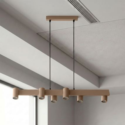Brilagi - Lustre suspenso por cabo SELE 6xGU10/30W/230V bege
