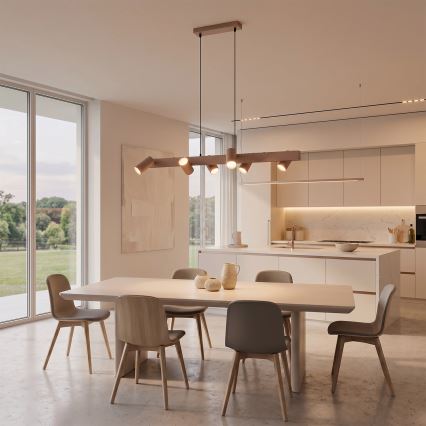 Brilagi - Lustre suspenso por cabo SELE 6xGU10/30W/230V bege