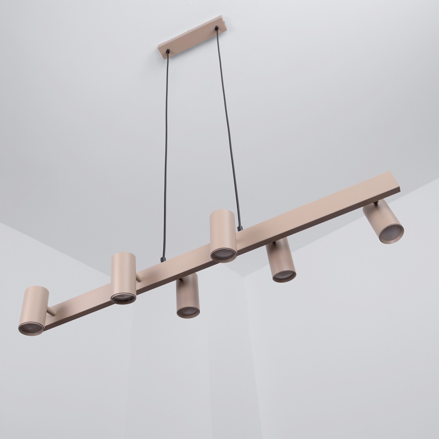 Brilagi - Lustre suspenso por cabo SELE 6xGU10/30W/230V bege