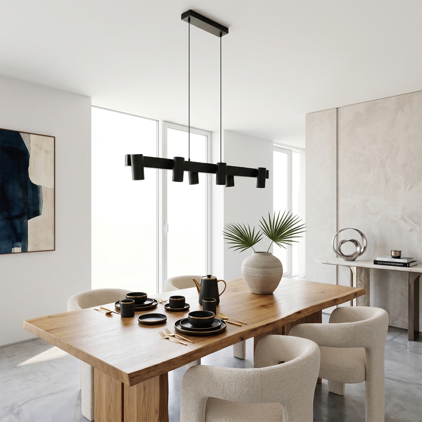 Brilagi - Lustre suspenso por cabo SELE 6xGU10/30W/230V preto