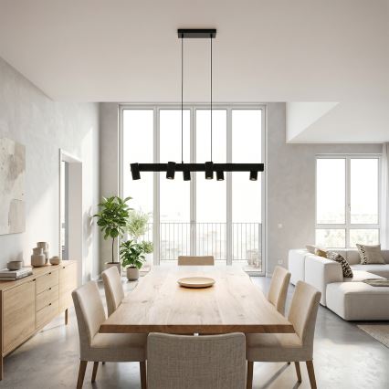 Brilagi - Lustre suspenso por cabo SELE 6xGU10/30W/230V preto
