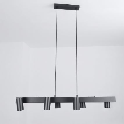 Brilagi - Lustre suspenso por cabo SELE 6xGU10/30W/230V preto