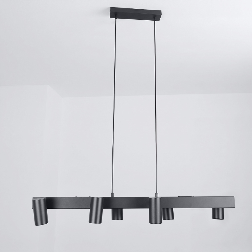Brilagi - Lustre suspenso por cabo SELE 6xGU10/30W/230V preto