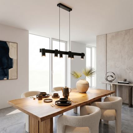 Brilagi - Lustre suspenso por cabo SELE 6xGU10/30W/230V preto