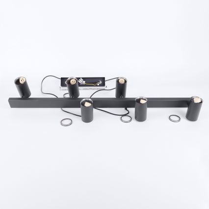 Brilagi - Lustre suspenso por cabo SELE 6xGU10/30W/230V preto