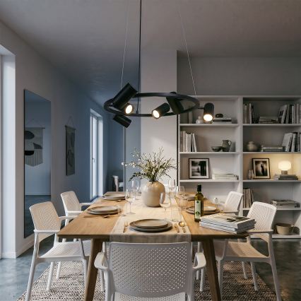 BRILAGI - Lustre suspenso por cabo SELE 6xGU10/30W/230V preto