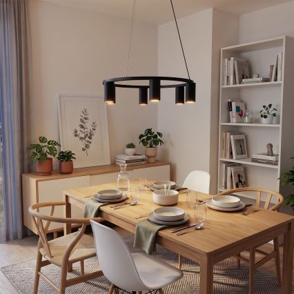 BRILAGI - Lustre suspenso por cabo SELE 6xGU10/30W/230V preto