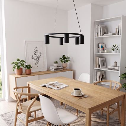 BRILAGI - Lustre suspenso por cabo SELE 6xGU10/30W/230V preto