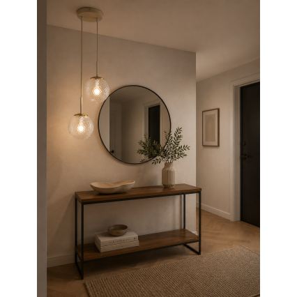 Brilagi - Lustre suspenso por cabo STELLA 2xE27/60W/230V bege/dourado