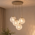 BRILAGI - Lustre suspenso por cabo STELLA 4xE27/60W/230V bege/dourado