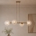 Brilagi - Lustre suspenso por cabo STELLA 4xE27/60W/230V bege/dourado